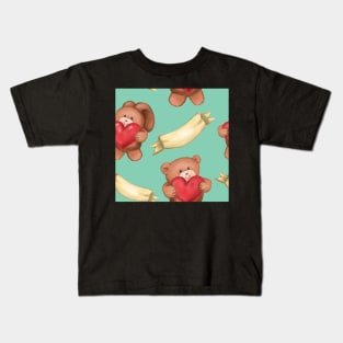 Teddy and Bunny blue Kids T-Shirt